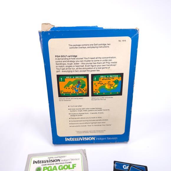 Mattel Intellivision PGA Golf Video Game With Box and Inserts - Picture 2 of 3